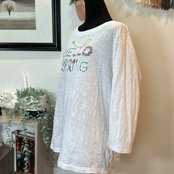 Talbots Hello spring quarter sleeve tshirt - Picture 2 of 10